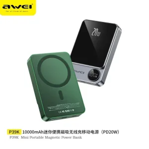 Awei P39K 20W PD 10000mAh Wireless Power Bank 6 MONTHS OFFICIAL WARRANTY