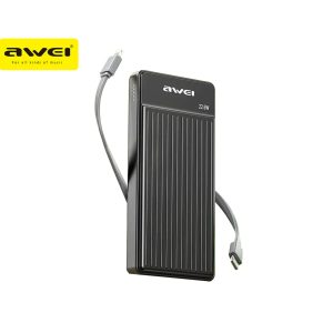 Awei P88K 10000mAh Mini Fast Charging 22.5W Quick Charge With Built-In Cable Power bank