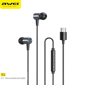 Awei TC-2 Type C Wired In-Ear Earphones With Mic Control