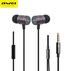AWEI Q5I Supper Bass In Ear 3.5mm Earphone with Mic 6 MONTHS OFFICIAL WARRANTY
