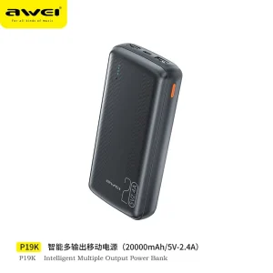 Awei P19K 20000mAh 2.4A Slim Powerbank