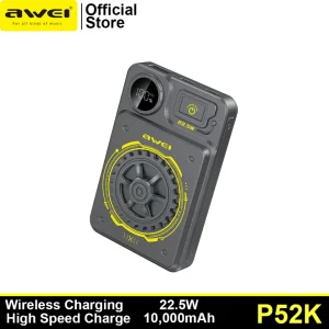 Awei P52K 10000mAh Wireless Charging 22.5W Fast Charging Powerbank