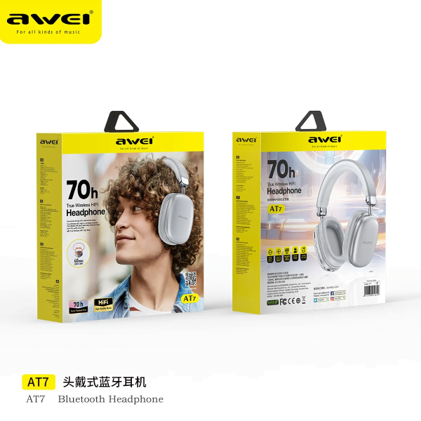 Awei AT7 Bluetooth wireless headphone stereo surround speaker with microphone headset - Image 2