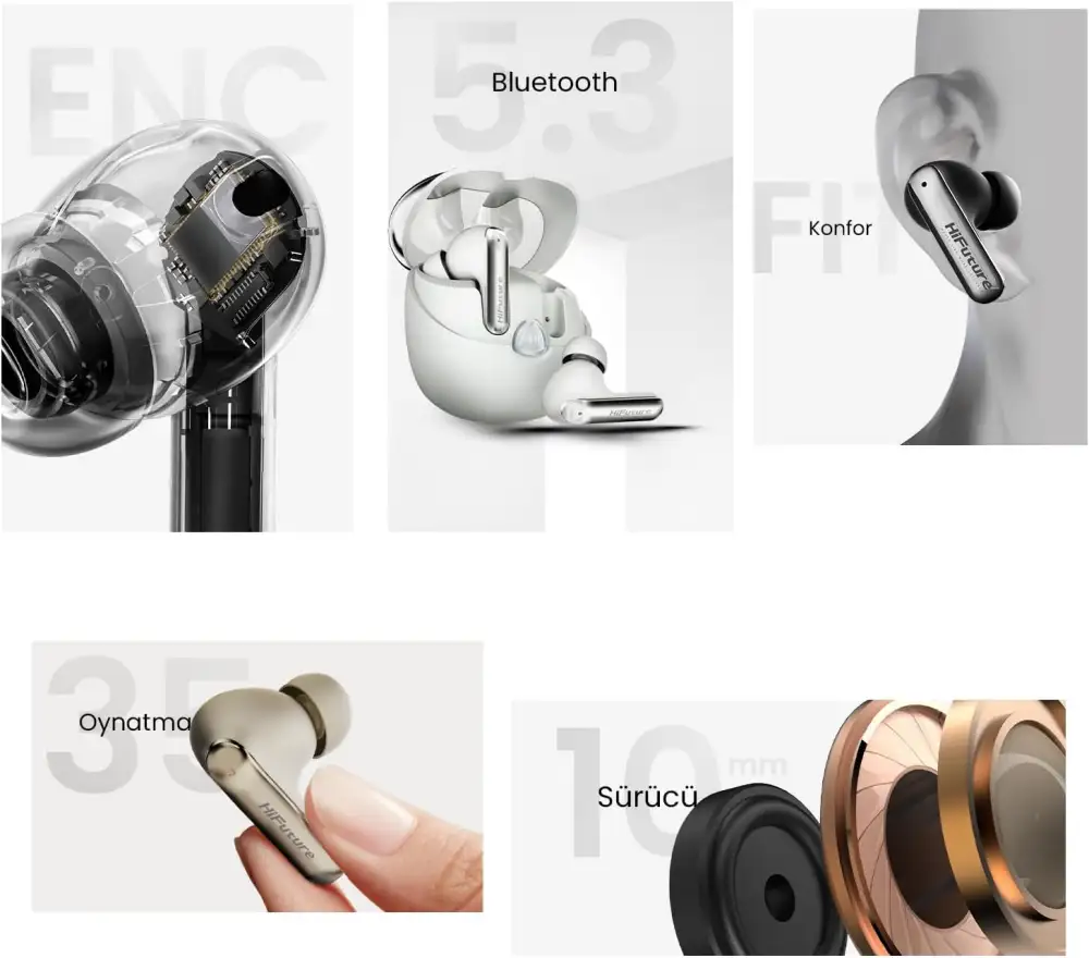 Hi-Future Sonic Air 4-mic Enc True Wireless Earbuds